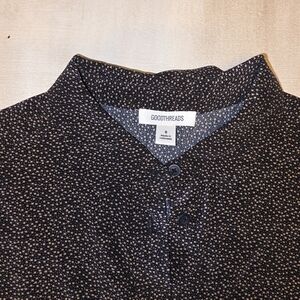 Goodthreads Black & Tan Geometric Print Viscose Shirt - Size S
